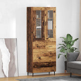 Highboard with Drawer 2 pcs Old Wood Engineered Wood 3415795