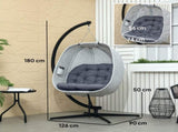 Hanging Egg Chair Outdoor Indoor Garden Swing Chair with Folding Basket, Garden Hanging Chair with T3398P328491