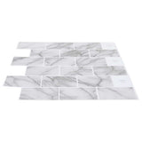 Subway Tile 20 pcs White Marble 30.5 x 30.5 cm 42021225