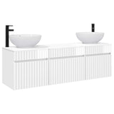 Bathroom Cabinet Set 3 pcs High Gloss White 49 x 44.5 x 66.5 cm 3405761