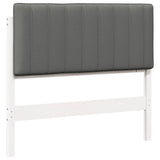 Upholstered Headboard White and Light Grey 100 cm 880197
