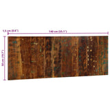 ZNTS Headboard Multicolour 140 cm Solid Wood Reclaimed 4017498