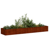 Planter Rusty 360x80x40 cm Weathering Steel 860772