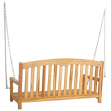 Swing Bench Natural 114 x 61 x 61.5 cm Solid Teak Wood 42030018