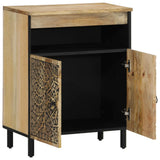 Side Cabinet 60x33x75 cm Solid Wood Mango 358237