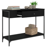 Console Table Black 100x34.5x75 cm Engineered Wood 834160