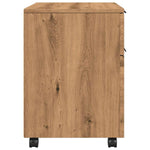 ZNTS Mobile File Cabinet with Wheels Artisan Oak 45x38x54 cm Engineered Wood 856950