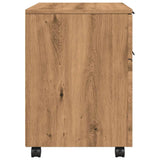 ZNTS Mobile File Cabinet with Wheels Artisan Oak 45x38x54 cm Engineered Wood 856950