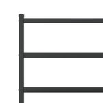 Metal Bed Frame without Mattress with Headboard Black 100x190cm 355359