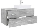 Bathroom Furniture Set 2 pcs Concrete Grey Engineered Wood 3403971