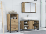 Bathroom Furniture Set 3 pcs Artisan Oak Engineered Wood 3402525