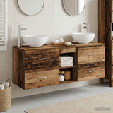 Bathroom Cabinet Set 3 pcs Old Wood 49.5 x 41 x 64.5 cm 3405809