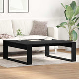 Coffee Table Black Oak 100 x 100 x 35 cm Engineered Wood 862073