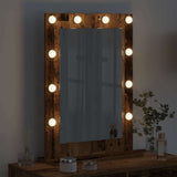 Vanity Mirror Rectangular Smoked Oak 70 x 50 x 18 cm 868337