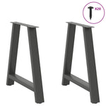 ZNTS Coffee Table Legs A-Shaped 2 pcs Anthracite 70x cm Steel 4012854