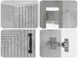 2 Piece Bathroom Cabinet Set HAARLEM Concrete Grey 3417534
