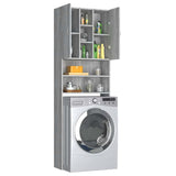 Washing Machine Cabinet Grey Sonoma 64x25.5x190 cm 815958