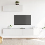 3 Piece TV Cabinet Set White Engineered Wood 3114478
