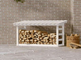 Firewood Rack White 108x64.5x78 cm Solid Wood Pine 822443