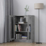 Vitrine Cabinet Concrete Grey 82.5x30.5x115 cm Engineered Wood 802754