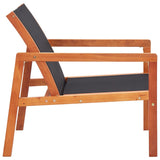 Garden Chair Black Solid eucalyptus wood and Textilene Garden Chair 48701