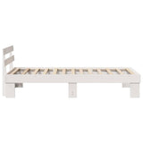 Bed Frame with Headboard White 90 x 190 cm Solid Pine Wood 872465