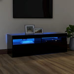 TV Cabinet with LED Lights Black 120x35x40 cm 804374