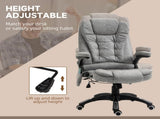 Massage Recliner Chair Heated Office Chair with Six Massage Points Microfiber Cloth 360&deg Swivel T3398P377523