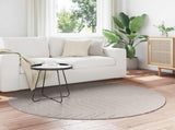 Area Rugs Round PALMERAS Cream 200 CM Polyester 42022634