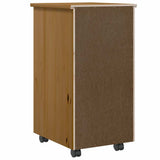 Rolling Cabinet with Drawers MOSS Honey Brown Solid Wood Pine 4015793