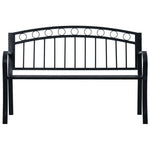 Garden Bench 125 cm Black Steel 47945