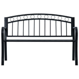Garden Bench 125 cm Black Steel 47945