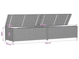 Garden Storage Box Mix Beige 469L Poly Rattan 365331