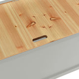 Bench Grey 107x45x75.5 cm Solid Wood Fir 351775