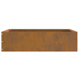 Lawn Edging 6 pcs Rusty 50 x 50 x 13 cm Weathering Steel 874729