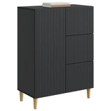 Sideboard with Drawer Black 66 x 34.5 x 90 cm Engineered Wood 894626