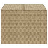 Garden Storage Box Mix Beige 291L Poly Rattan 365339