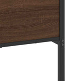 Metal Bed Frame without Mattress Brown Oak 193x201 cm 3325138