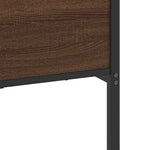 Metal Bed Frame without Mattress Brown Oak 200x200 cm 3325139