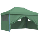 Foldable Party Tent Pop-Up with 4 Sidewalls Green 4004976