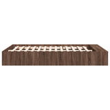 Bed Frame without Mattress Brown Oak 150x200 cm King Size 3280565