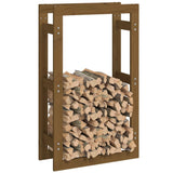 Firewood Rack Honey Brown 60x25x100 cm Solid Wood Pine 822415