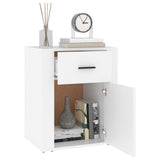 Bedside Cabinet White 50x36x60 cm Engineered Wood 816720