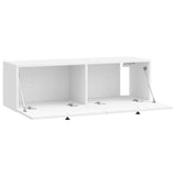 Wall-Mounted TV Cabinet High Gloss White 98 x 31 x 30 cm 898049