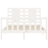 Bed Frame without Mattress White 120x200 cm Solid Wood Pine 3192812