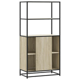 Highboard Sonoma Oak 68x35x139 cm Engineered Wood and Metal 849050