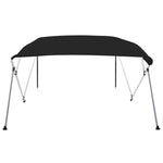 ZNTS 4-bow Bimini Top Black 243x250x131 cm 94813