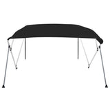 ZNTS 4-bow Bimini Top Black 236x199x135 cm 94811