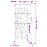 Garden Gate Anthracite 100x200 cm Steel Bamboo Design 153183