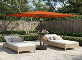 Garden Parasol with LED Lights and Base 200 x 300 cm Polyester 42036243